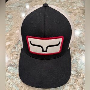Kimes Ranch Longhorn Black and White Trucker Hat OSFA